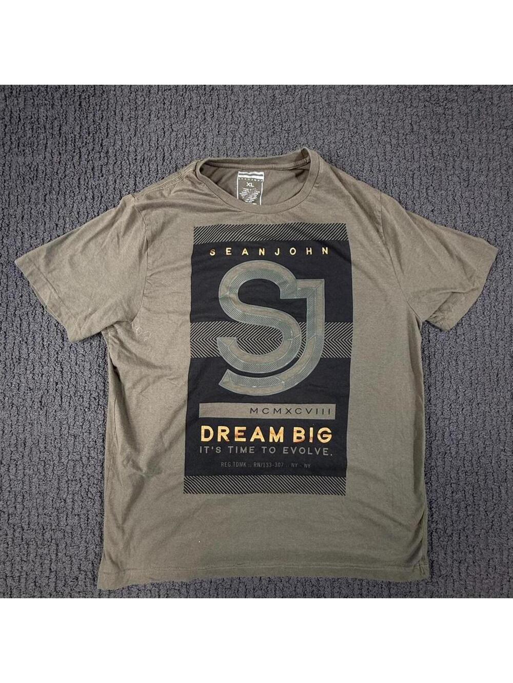 SEAN JOHN Olive Green Graphic Summer